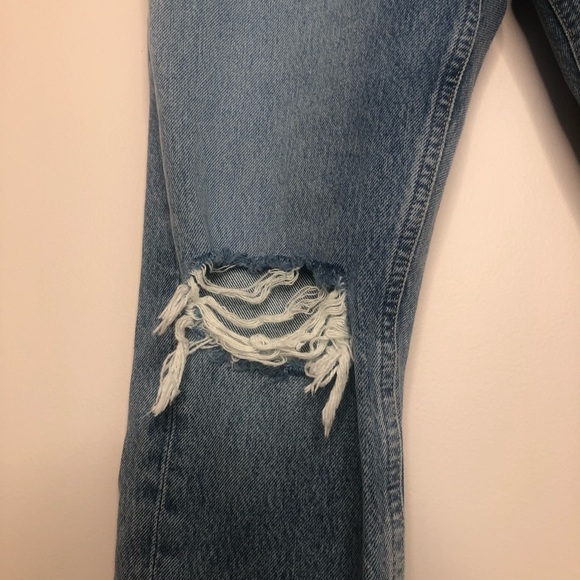 AGOLDE Riley High Rise Straight Leg Crop Jeans Endeavor Size 24 - Picture 4 of 9